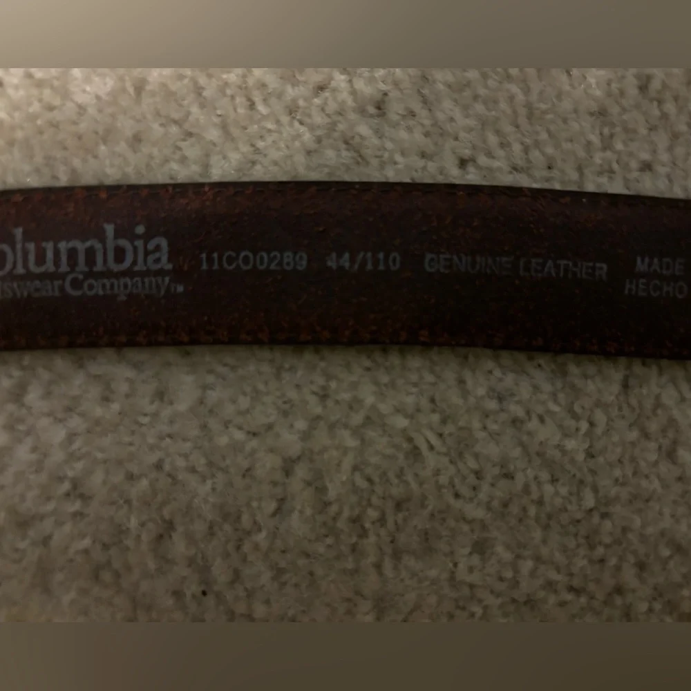Columbia Belt Sportswear Men’s 44/110x 1.25” Brown Genuine Leather